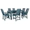 Highwood Usa Weatherly 7pc Rectangular Counter Height Outdoor Patio Furniture Dining Set 84 x 42 AD-ST7WL2CO5BA-NBE - alternate 1